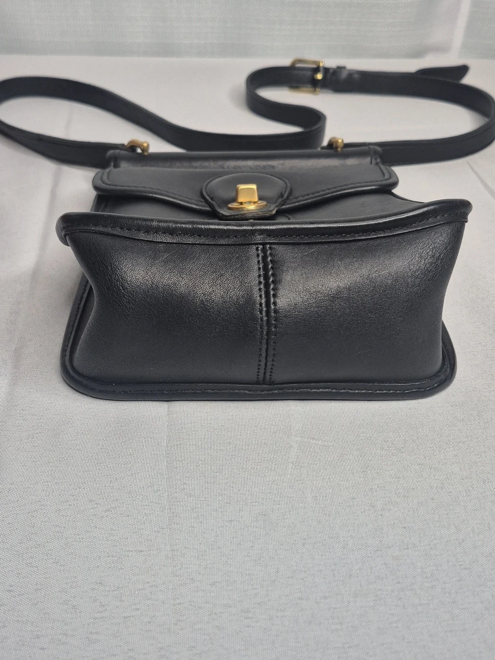 Coach Vintage Murphy Classic Black Leather Crossbody Bag